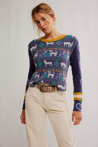 Blissful Layering Tee / Navy Combo