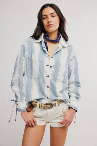 Crossroads Striped Shirt / Indigo Combo