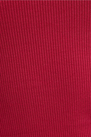 Round Neck Inside Out Ribbed Tank / Burgundy