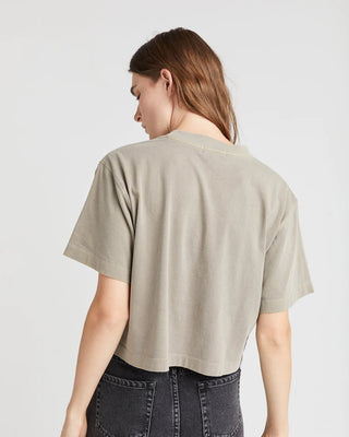 Relaxed Crop Tee / Warm Grey