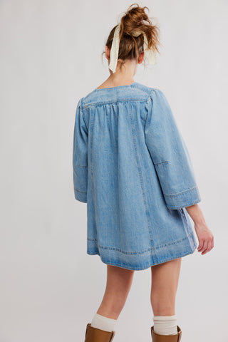 Goldie Baloon Sleeve / Celestial Blue