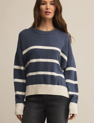 Jordane Striped Sweater / Storm Cloud