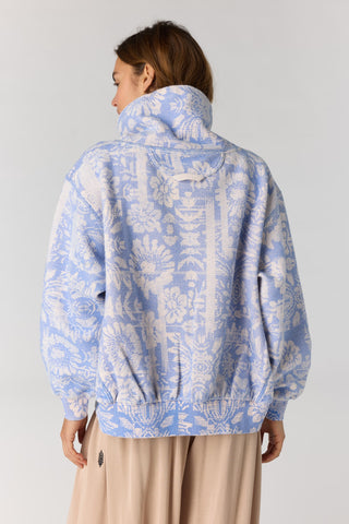 Printed Fireside Funnel / Floral Fairisle