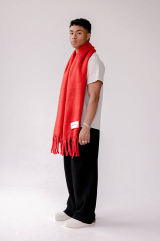 The Stockholm Scarf - 100% Recycled - Crimson Red