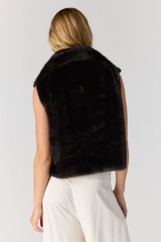 Afterglow Fauy Fur Vest / Chocolate