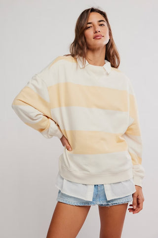 Classic Stripe Crew Wide / Apricot Combo