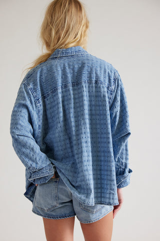 Sabine Indigo Dobby Shirt / Vintage Blue Tint