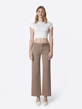 Low Rise Double Melted Wide Leg / Mocha
