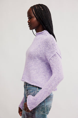 Opal Sweater / Purple Satin