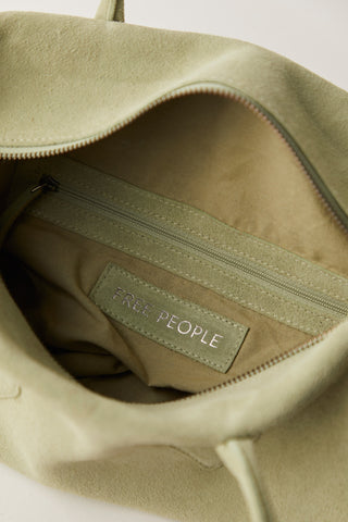 Sierra Suede Shoulder Bag / Sage