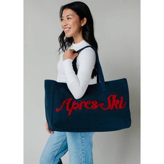 Navy & Red Apres Ski Tote
