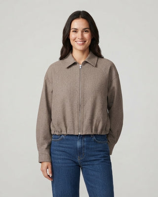 Bailey Balloon Hem Cropped Jacket / Mocha