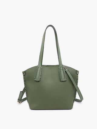 Micah Whipstitch 3-Compartment Tote: Denim