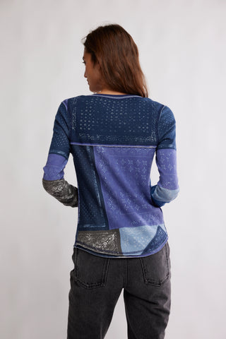 Indie Printed Cuff / Indigo Combo