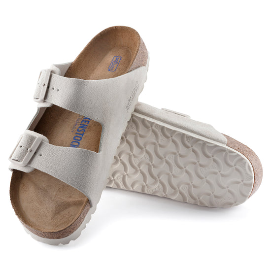 Arizona Soft Footbed Suede Leather Antique White