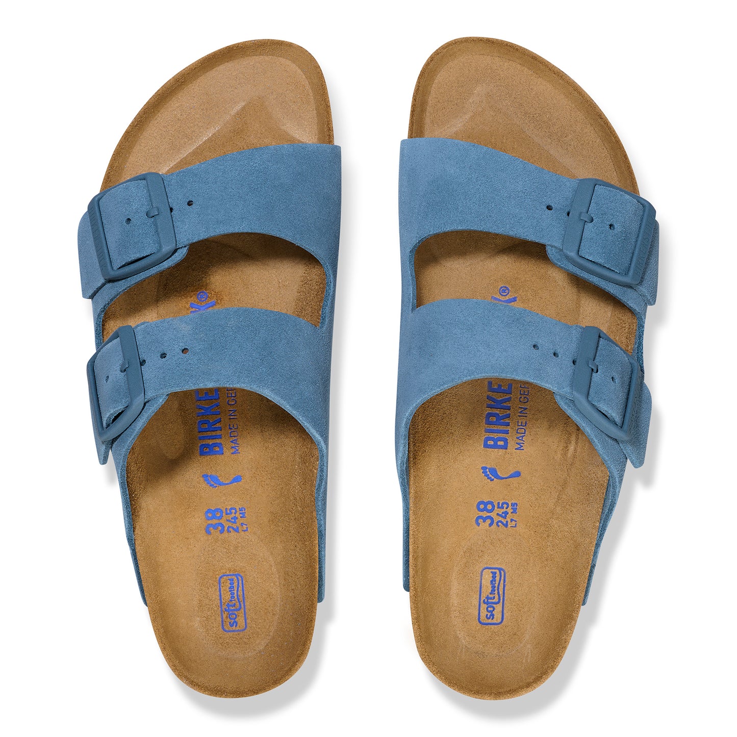 Arizona Soft Footbed Suede Leather Elemental Blue