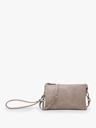 Riley Crossbody Wristlet / Warm Grey