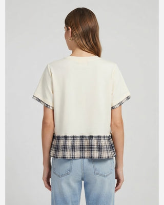 Francis Baby Doll Plaid Peplum / Cream