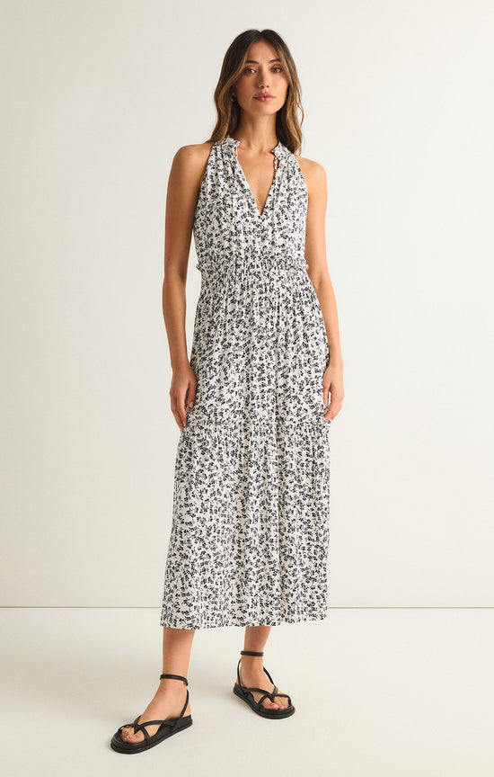 Load image into Gallery viewer, Rhea Gia Ditsy Midi Dress
