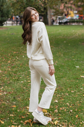 Straight Cut Sweatpants / Ivory