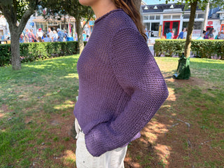 Maui Cropped Chunky Cotton / Purple