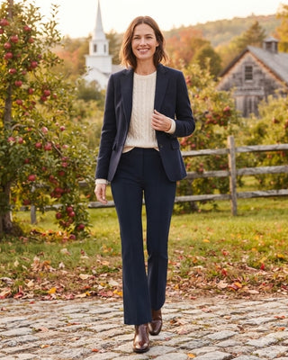 Eliza Flare Trousers / Navy