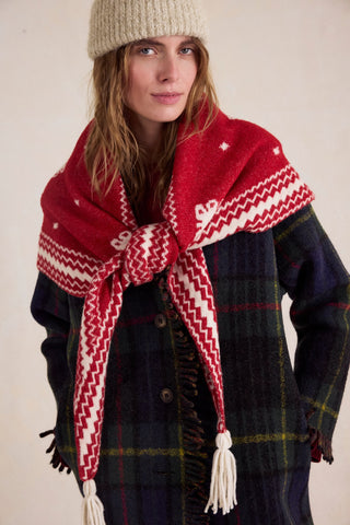 Over The Coat Shawl / Red
