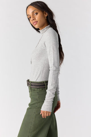 So Soft Mock Neck / Heather Grey