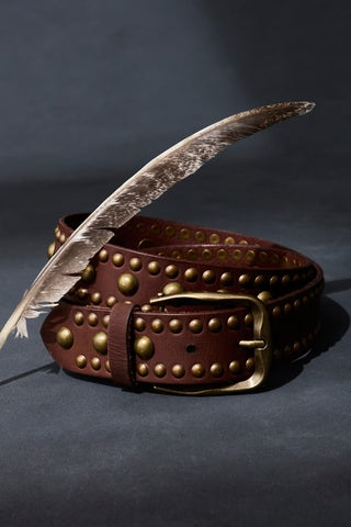 Sola Stud Belt / Cognac