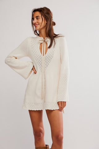 Bali Old Flame Sweater Dress / Ivory