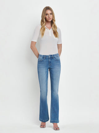 Mid Rise Bootcut Seamless Waist / Classic Wash