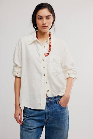 Linen Laurel Top / Clean Ivory