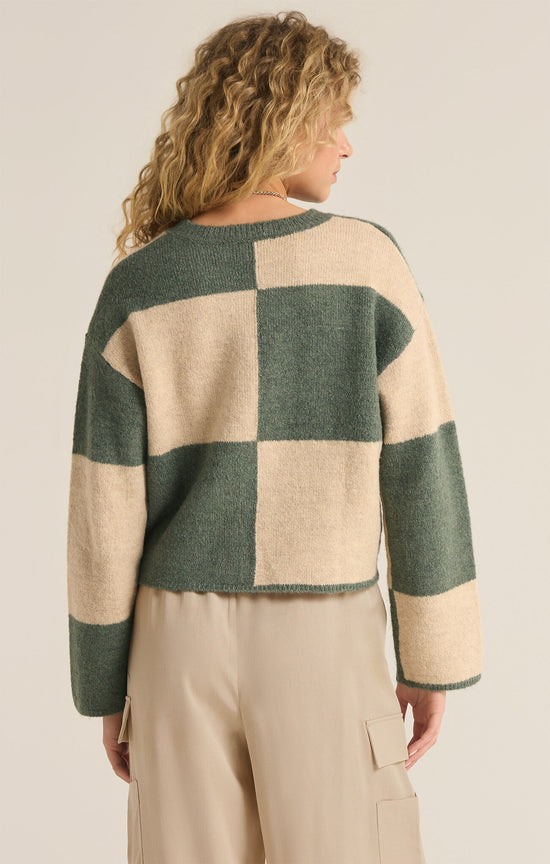 Rosi Blocked Sweater / Palm Green