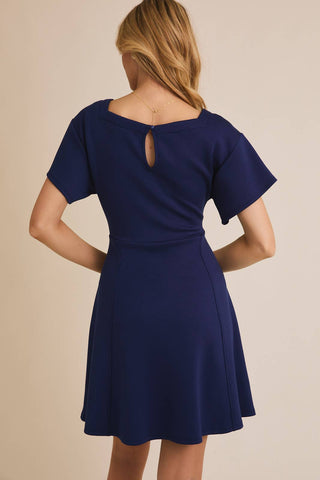 Square Neck Wide Sleeve Dress