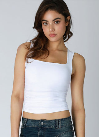 Clean Line Square Shirred Top