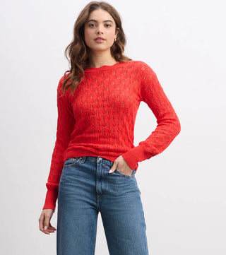 Iris Sweater - Ruby Red