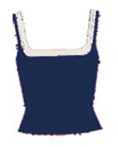 All Clear Coastline Cami / True Navy with Cream