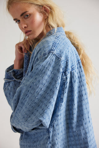 Sabine Indigo Dobby Shirt / Vintage Blue Tint