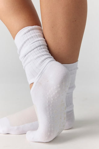 Ballet Buti Grip Sock / White