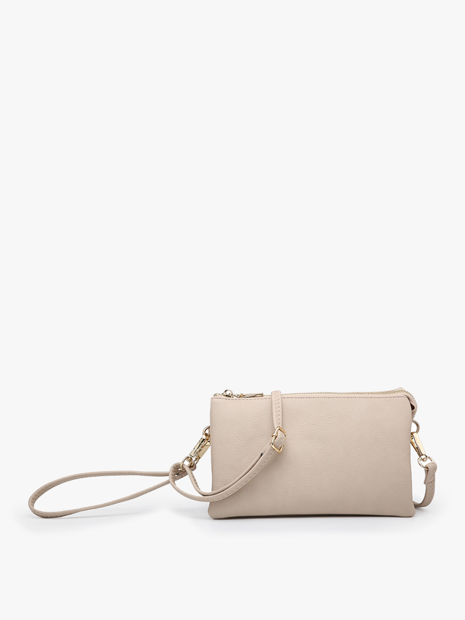 Riley Crossbody Wristlet Light Beige