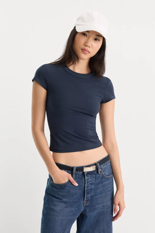 The Clap Sleeve Tee / Navy