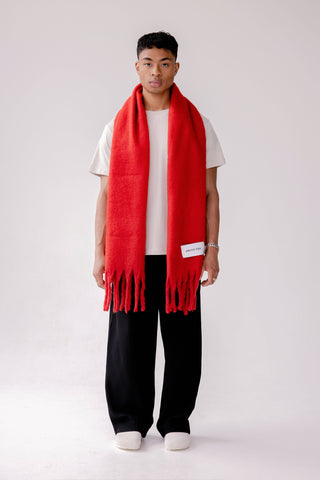 The Stockholm Scarf - 100% Recycled - Crimson Red