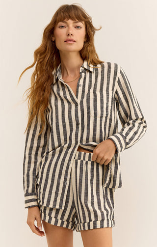 Saturdays Stripe Shirt / Black