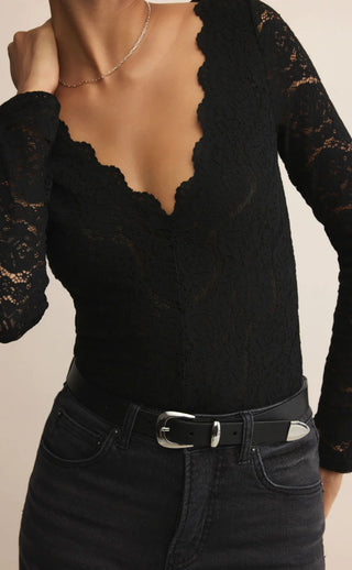 Nightfall Lace Bodysuit / Black