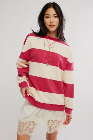 Classic Stripe Crew Wide / Cherry Combo Wide