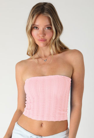 Vertical Textured Tube Top