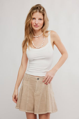 Soft Seamless Scoop Tank Top / Clean Ivory