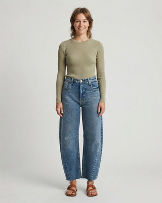 Danby Raw Hem Barrel Jean / Medium Wash