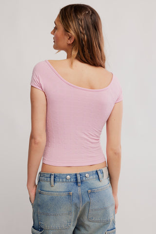 So Soft Seamless Henley / Pink Ribbons