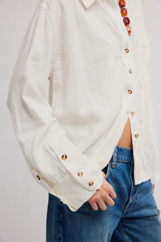Linen Laurel Top / Clean Ivory